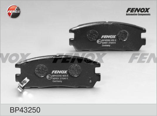 Fenox BP43250 - Тормозные колодки, дисковые, комплект www.autospares.lv