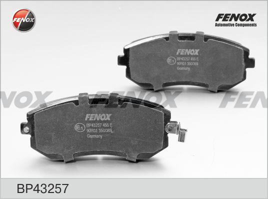 Fenox BP43257 - Тормозные колодки, дисковые, комплект www.autospares.lv