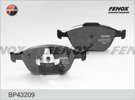 Fenox BP43209 - Тормозные колодки, дисковые, комплект www.autospares.lv