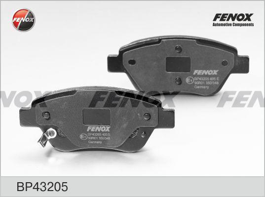 Fenox BP43205 - Тормозные колодки, дисковые, комплект www.autospares.lv