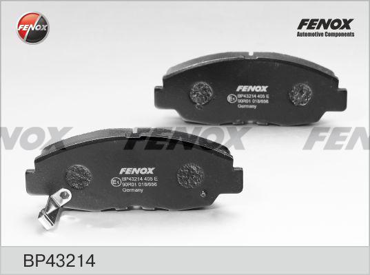 Fenox BP43214 - Brake Pad Set, disc brake www.autospares.lv