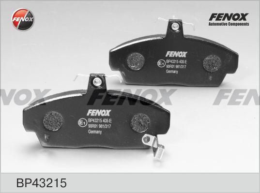 Fenox BP43215 - Тормозные колодки, дисковые, комплект www.autospares.lv