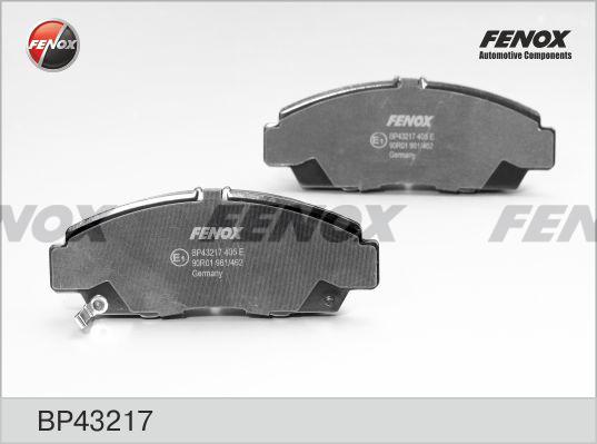 Fenox BP43217 - Тормозные колодки, дисковые, комплект www.autospares.lv