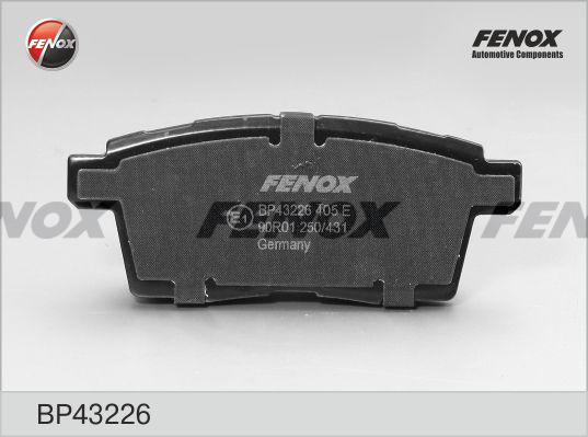 Fenox BP43226 - Тормозные колодки, дисковые, комплект www.autospares.lv