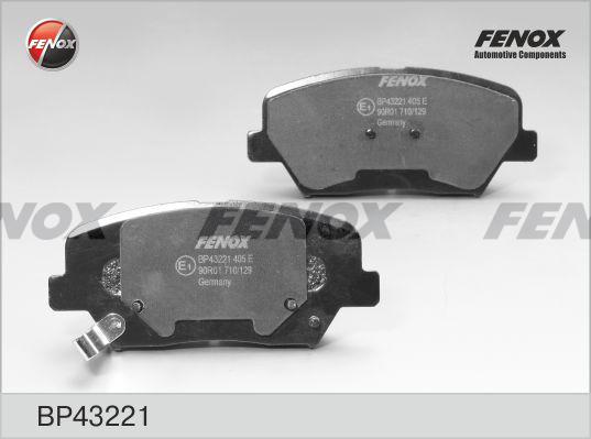 Fenox BP43221 - Тормозные колодки, дисковые, комплект www.autospares.lv