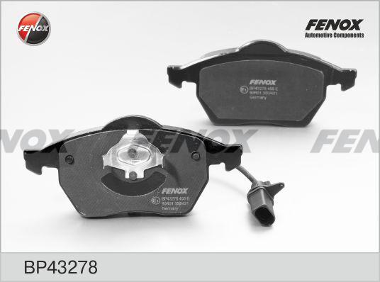 Fenox BP43278 - Тормозные колодки, дисковые, комплект www.autospares.lv