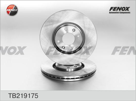 Fenox TB219175 - Тормозной диск www.autospares.lv