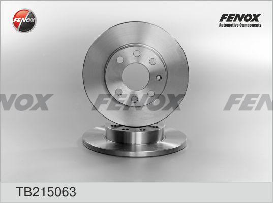 Fenox TB215063 - Тормозной диск www.autospares.lv