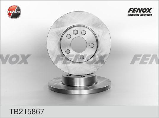 Fenox TB215867 - Тормозной диск www.autospares.lv