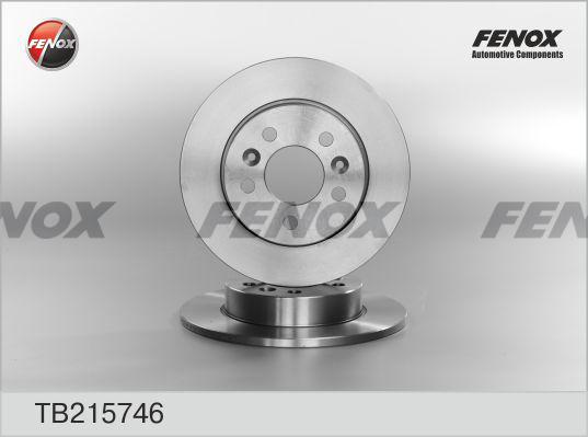 Fenox TB215746 - Тормозной диск www.autospares.lv