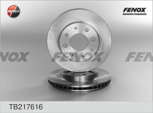 Fenox TB217616 - Тормозной диск www.autospares.lv