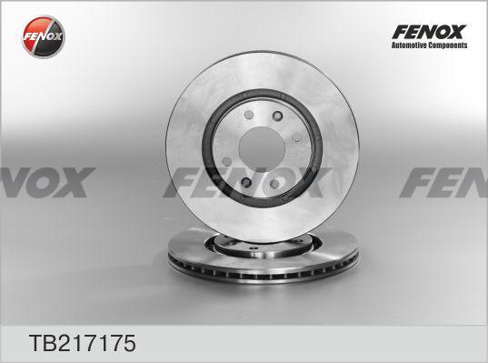 Fenox TB217175 - Тормозной диск www.autospares.lv