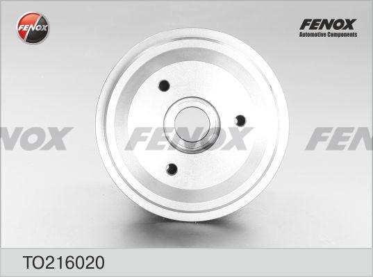 Fenox TO216020 - Тормозной барабан www.autospares.lv