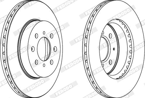 Ferodo DDF492X - Bremžu diski www.autospares.lv