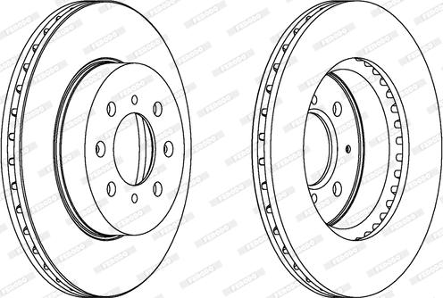 Ferodo DDF492 - Bremžu diski www.autospares.lv