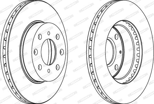 Ferodo DDF447 - Bremžu diski www.autospares.lv