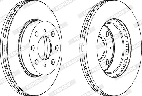 Ferodo DDF447X - Bremžu diski www.autospares.lv