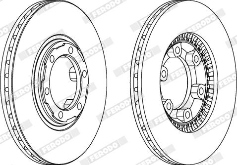 Ferodo DDF459X - Bremžu diski www.autospares.lv