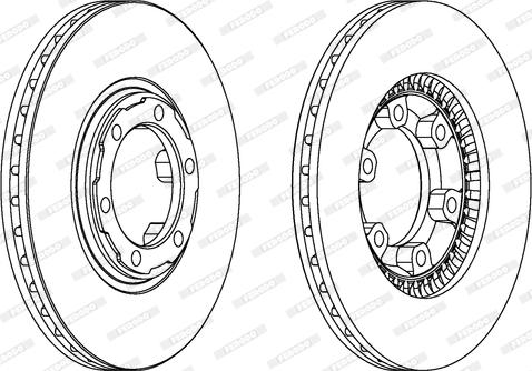 Ferodo DDF459 - Bremžu diski www.autospares.lv