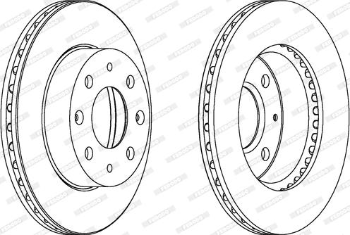 Ferodo DDF451 - Bremžu diski www.autospares.lv