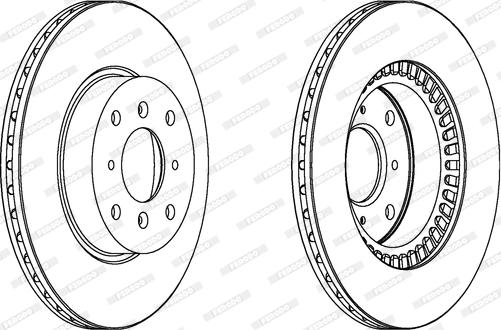 Ferodo DDF453 - Bremžu diski www.autospares.lv