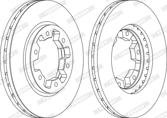 Ferodo DDF464X - Bremžu diski www.autospares.lv