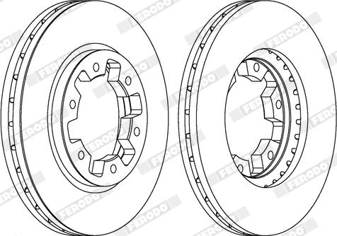 Ferodo DDF464X - Bremžu diski www.autospares.lv