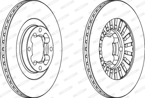 Ferodo DDF465 - Bremžu diski www.autospares.lv