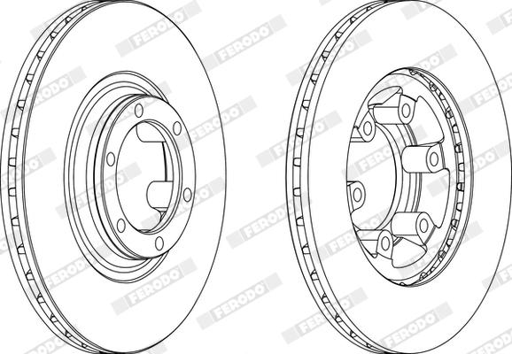 Ferodo DDF460X - Bremžu diski www.autospares.lv