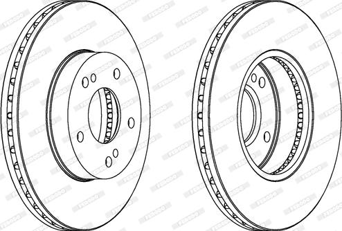 Ferodo DDF463 - Bremžu diski www.autospares.lv