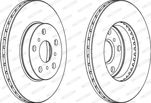 Ferodo DDF403 - Bremžu diski www.autospares.lv