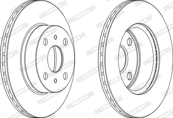 Ferodo DDF407X - Bremžu diski www.autospares.lv