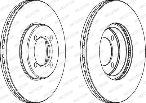 Ferodo DDF414 - Bremžu diski www.autospares.lv