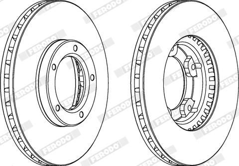 Ferodo DDF416X - Bremžu diski www.autospares.lv