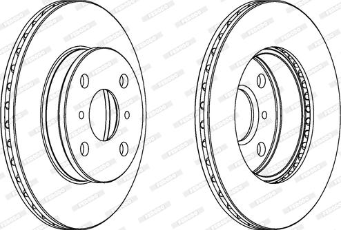 Ferodo DDF413 - Bremžu diski www.autospares.lv