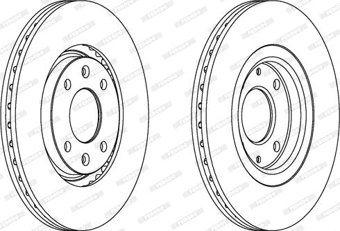 Ferodo DDF489 - Bremžu diski www.autospares.lv