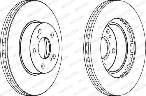 Ferodo DDF485 - Bremžu diski www.autospares.lv