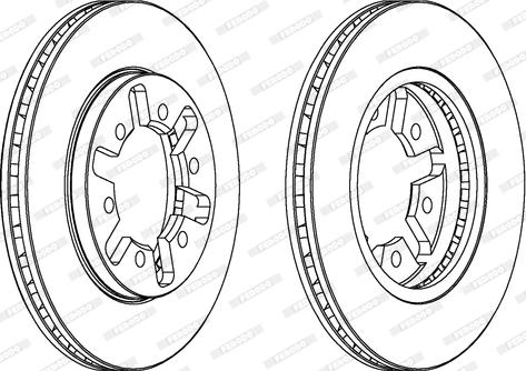 Ferodo DDF421 - Bremžu diski www.autospares.lv