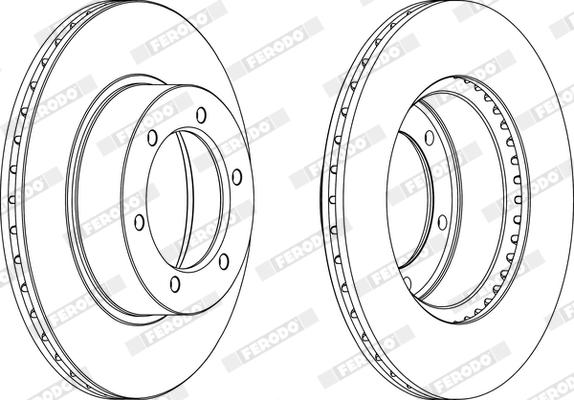 Ferodo DDF596X - Bremžu diski www.autospares.lv