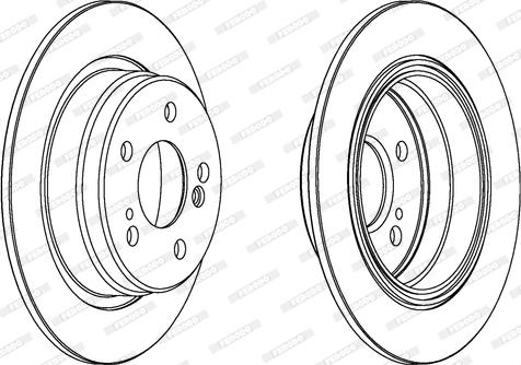 Ferodo DDF548 - Bremžu diski www.autospares.lv