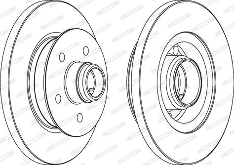 Ferodo DDF542-1 - Bremžu diski www.autospares.lv