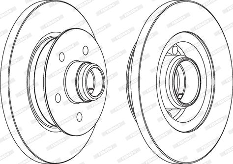 Ferodo DDF542 - Bremžu diski www.autospares.lv