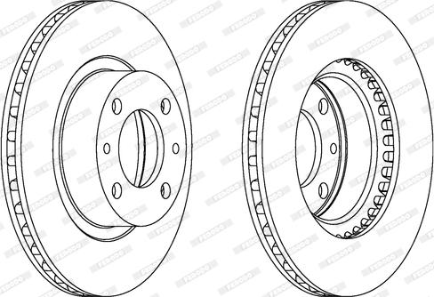 Ferodo DDF582 - Тормозной диск www.autospares.lv