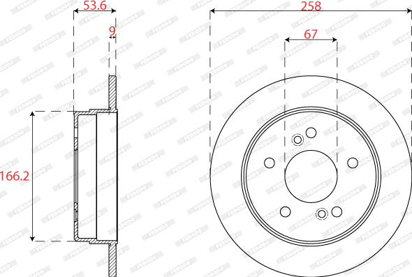 Ferodo DDF539 - Bremžu diski www.autospares.lv