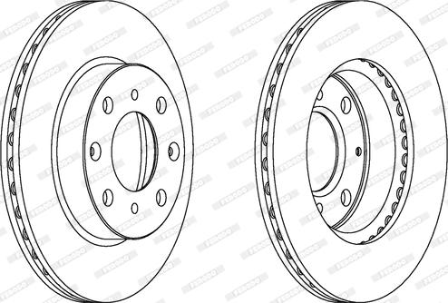 Ferodo DDF571 - Bremžu diski www.autospares.lv