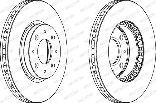 Ferodo DDF604 - Bremžu diski www.autospares.lv