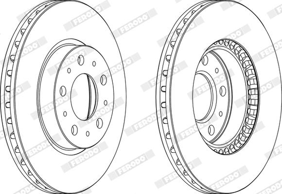 Ferodo DDF605X - Bremžu diski www.autospares.lv