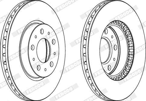 Ferodo DDF605X - Bremžu diski www.autospares.lv