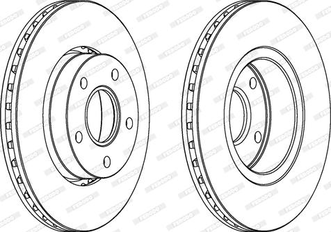 Ferodo DDF618 - Bremžu diski www.autospares.lv