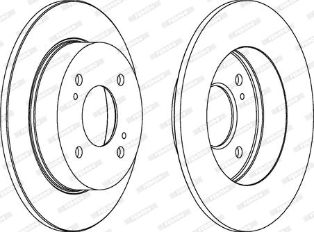 Ferodo DDF674 - Bremžu diski www.autospares.lv